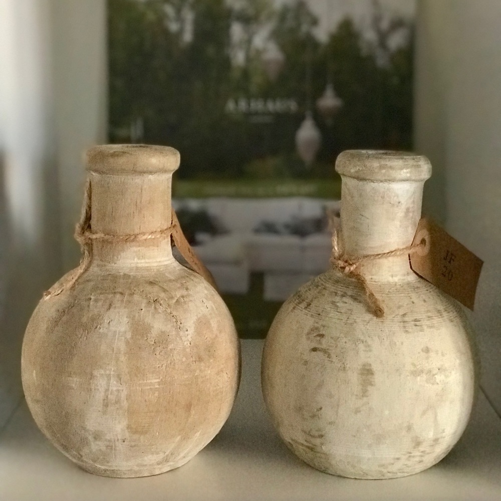 Carved Wooden Vase